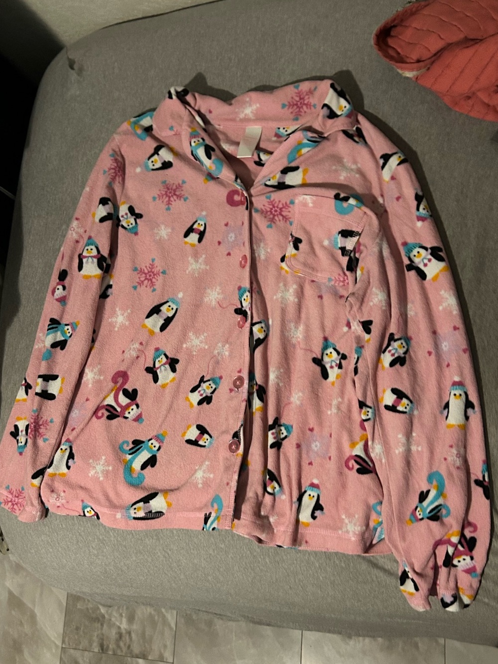 Covington Pink Penguin Print Pajama Set